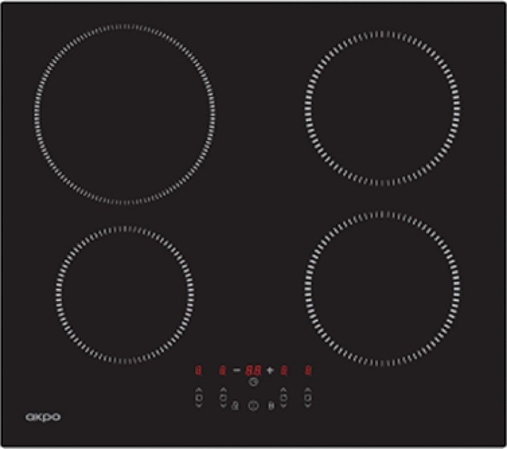 Варочная панель электрическая индукционная встраиваемая AKPO / Акпо PIA 6094012CC BL черный стеклокерамика #1