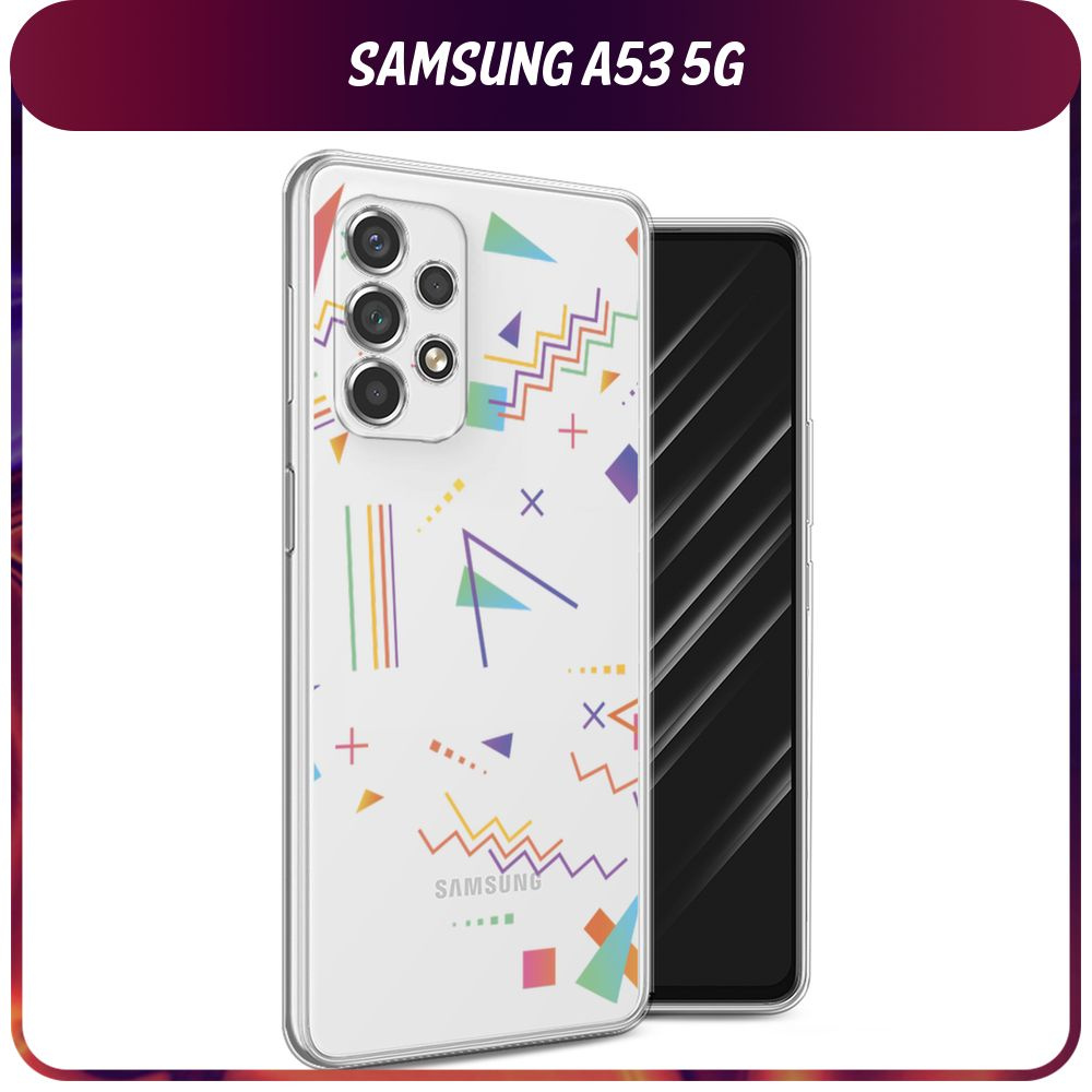 Силиконовый чехол на Samsung Galaxy A53 5G / Самсунг А53 5G "Случайный порядок", прозрачный  #1