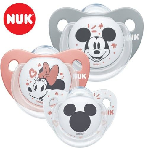 Соска пустышка NUK силиконовая Disney "Микки Маус" (0-6м.)1шт в футляре  #1