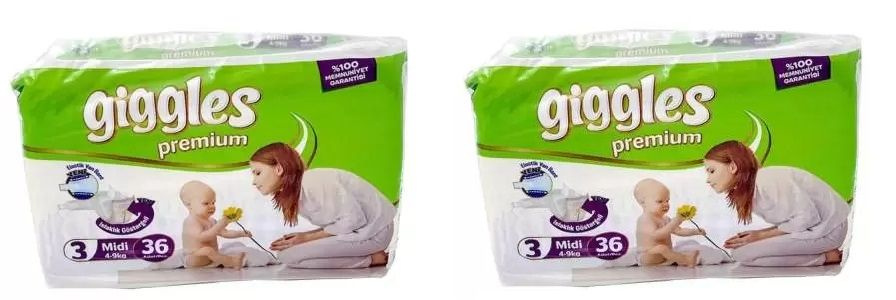 Giggles Детские подгузники Premium xlarge Jumbo pack, 36 шт, 2 уп #1
