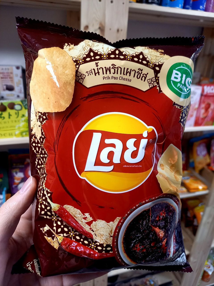 Чипсы Lays Prik Pao Cheese BIG Pack/Лейс Паста чили с сыром(Тайланд ...