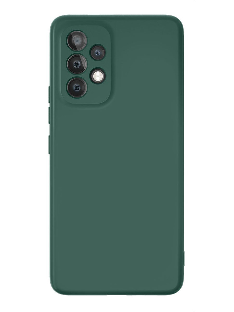 Чехол защитный "vlp" Silicone case для Samsung Galaxy A53 5G, темно-зеленый / чехол на самсунг а 53 5G #1