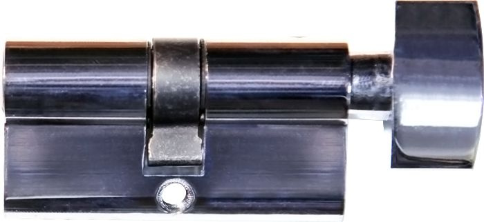 Цилиндр личинка для замка с вертушкой Медио 60мм (30*30) англ. ключ CP (хром)  #1