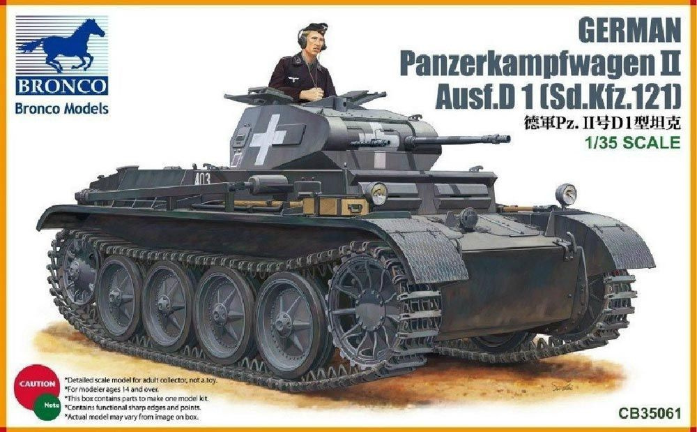 Сборная модель танка Bronco Models German PanzerKampfwagen II Ausf.D1 (Sd.kfz.121), масштаб 1/35  #1