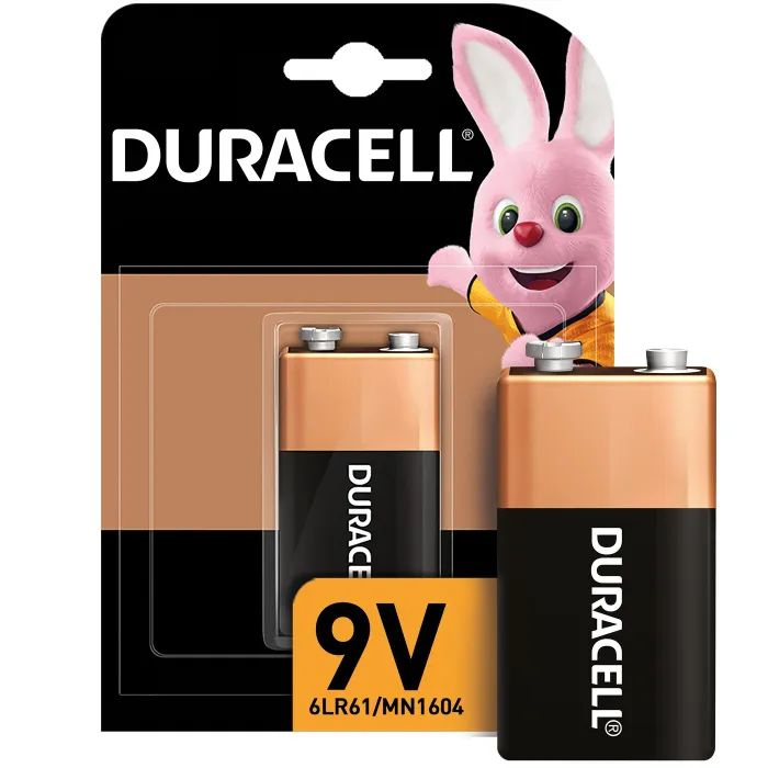 Duracell Батарейка Крона (6LR61, 1604A), Щелочной тип, 1 шт #1