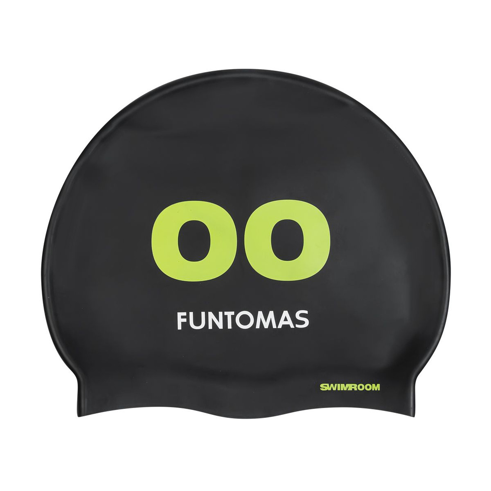 Силиконовая шапочка для плавания / бассейна SwimRoom "Funtomas", цвет черный  #1