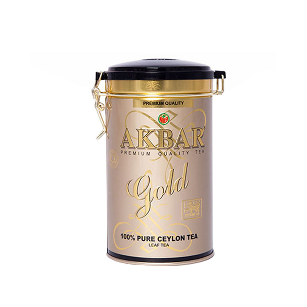 АКБАР Gold 225гр.ж/б черный байховый цейлонский листовой #1