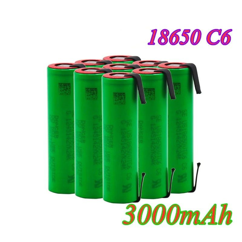 2-40 шт.Оригинальная VTC6 18650 батарея 3,7 В 3000 мАч Перезаряжаемый ...