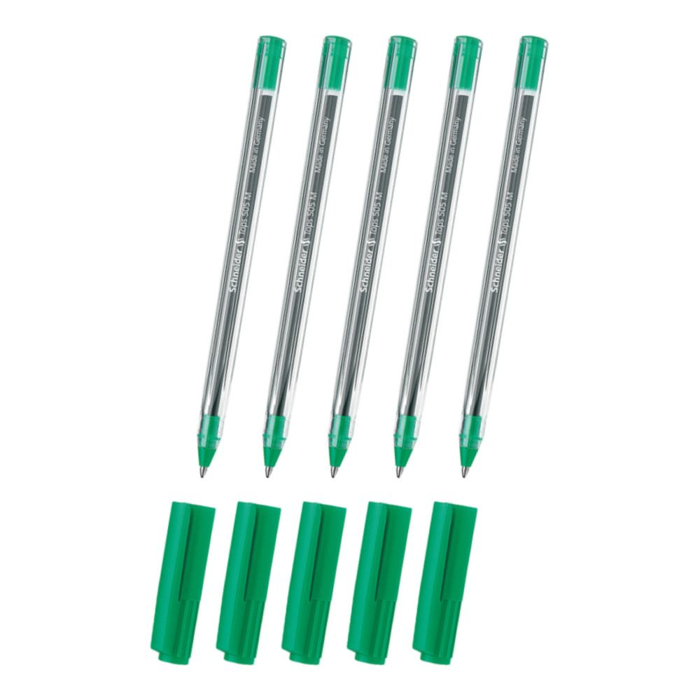 Schneider Ручка Шариковая, толщина линии: 0.5 мм, цвет: Зеленый, 5 шт.  #1