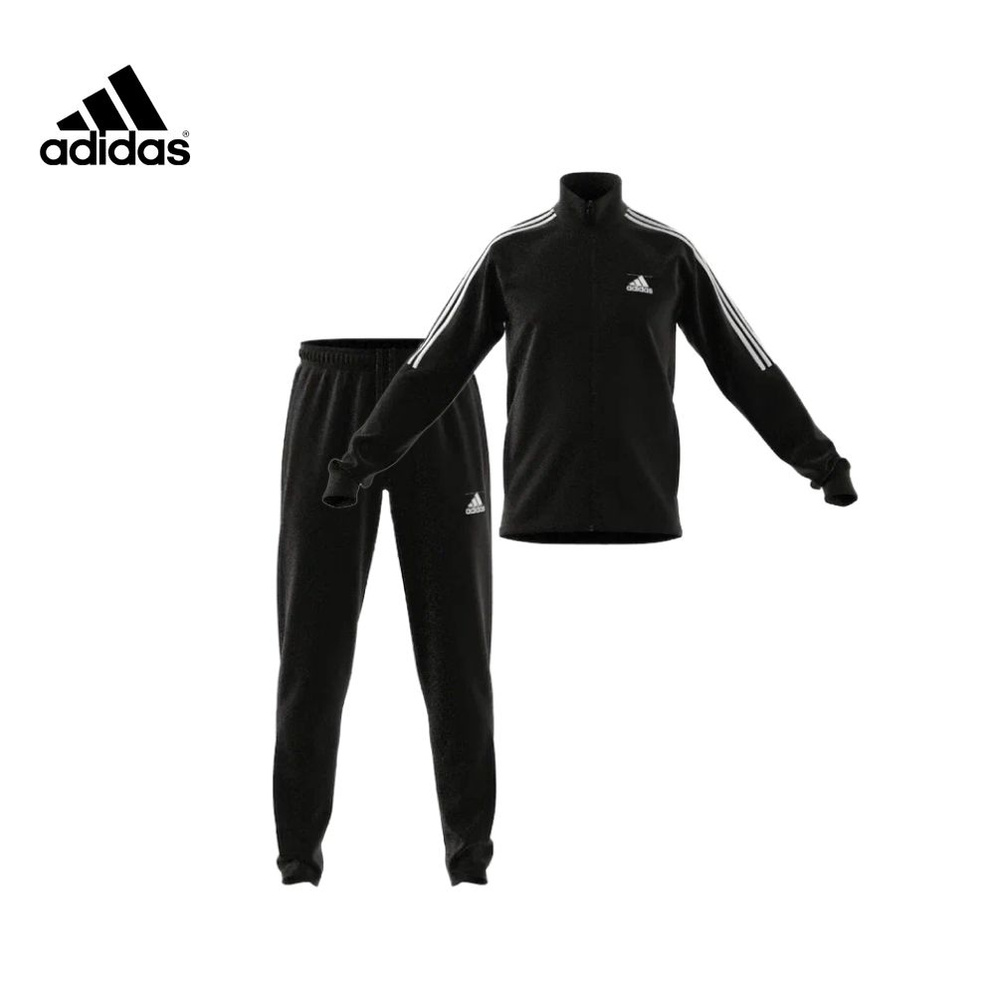 Adidas striped hot sale tracksuit