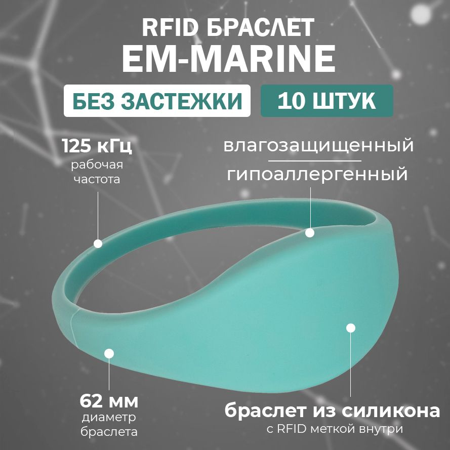 RFID браслет EM-Marine "SLIM" ТИФФАНИ (НЕПЕРЕЗАПИСЫВАЕМЫЙ, не подходит для создания дубликата) 125 кГц #1