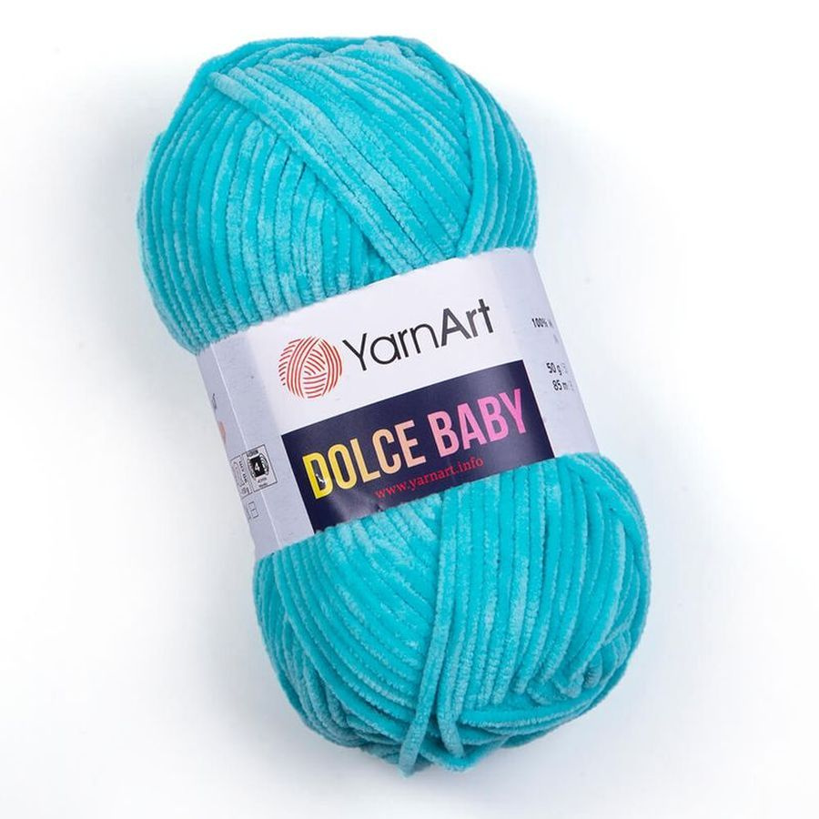 Пряжа YarnArt Dolce baby 1 шт 50 гр/85 м 100% микрополиэстер 746 бирюза  #1