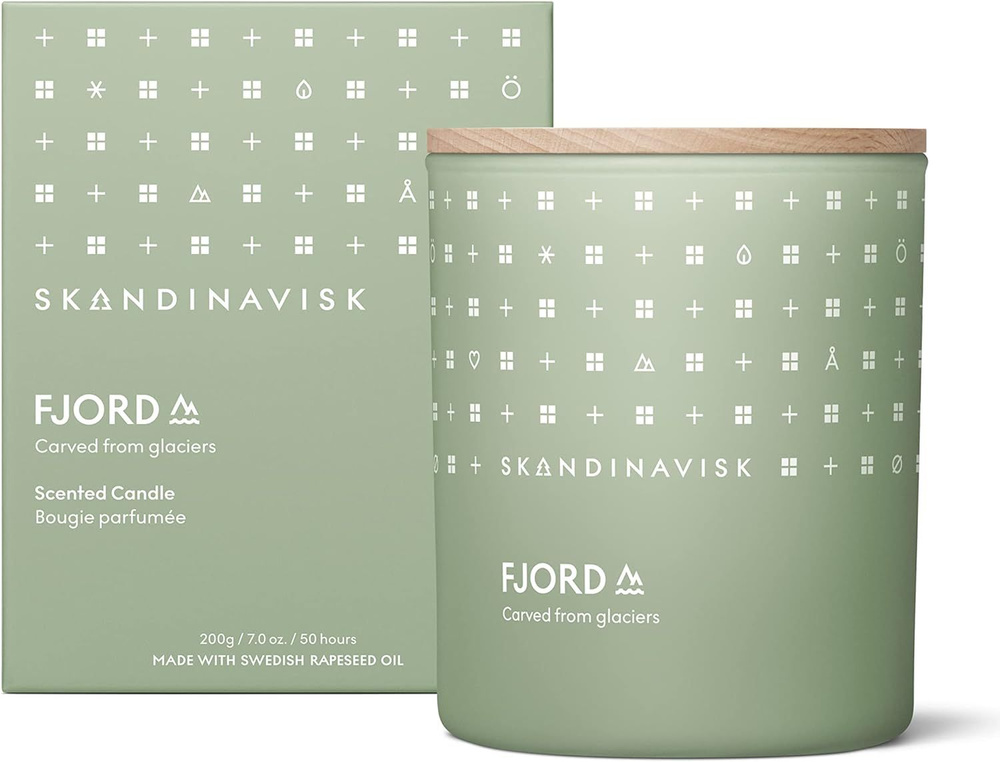 SKANDINAVISK Свеча ароматическая "FJORD", 9.9 см, 1 шт #1