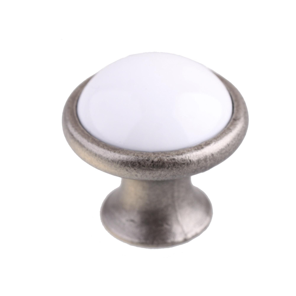 Ручка-кнопка мебельная цвет серебро #1