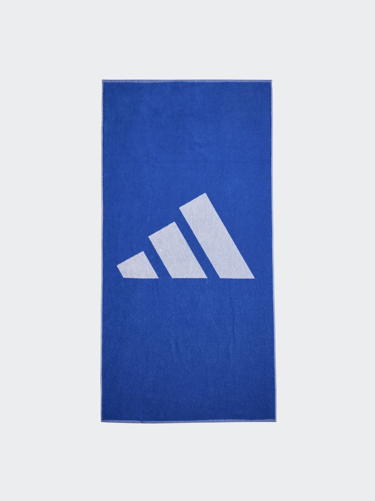 Полотенце спортивное adidas 3BAR TOWEL LARG, цвет: royblu / white (голубой, белый). IR6241. Размер 100 #1