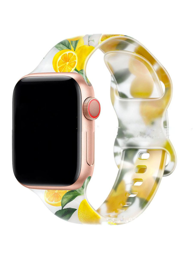 Силиконовый ремешок для Apple Watch 42 мм/44/45 mm, размер SM series 1 2 3 4 5 6 7 8 /SE/SE 2022, прозрачный #1