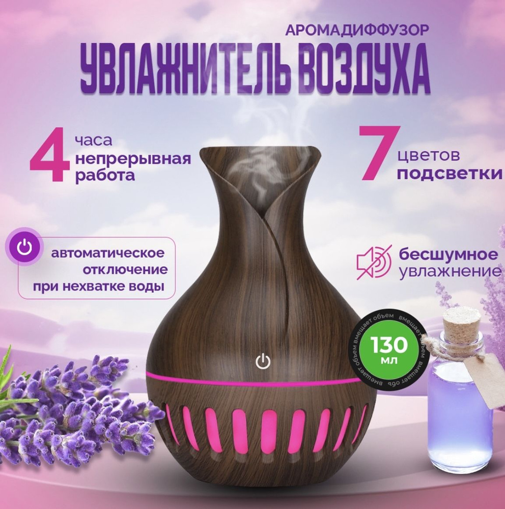Аромадиффузор увлажнитель электрический для дома/Настольный диффузор ...