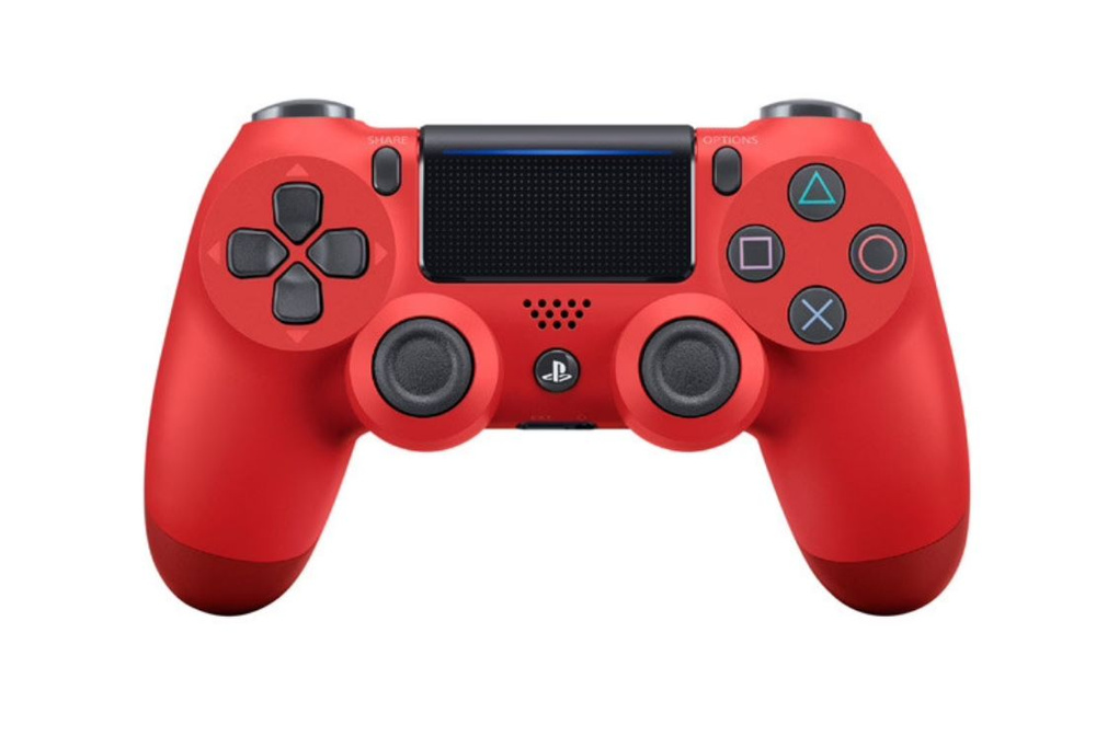 Геймпад DualShock 4 v2 CUH-ZCT2E Black/Черный, Проводной, Bluetooth, красный  #1