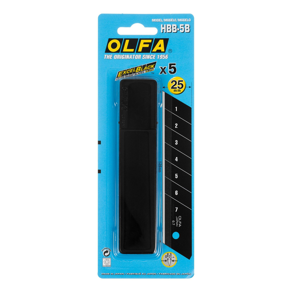 Лезвие для ножа OLFA 25 мм с тефлоновым покрытием 5 шт #1