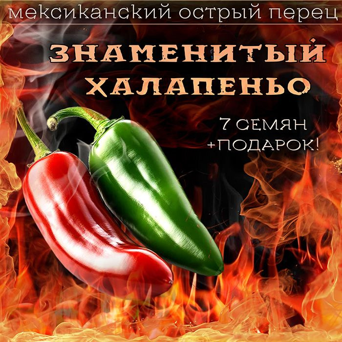 Перец острый Халапеньо JALAPENO семена 7 шт. + 5 семян другого сорта в подарок  #1