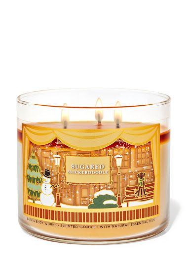 Bath and Body Works Свеча ароматическая "Sugared Snickerdoodle", 9 см х 15 см, 1 шт  #1