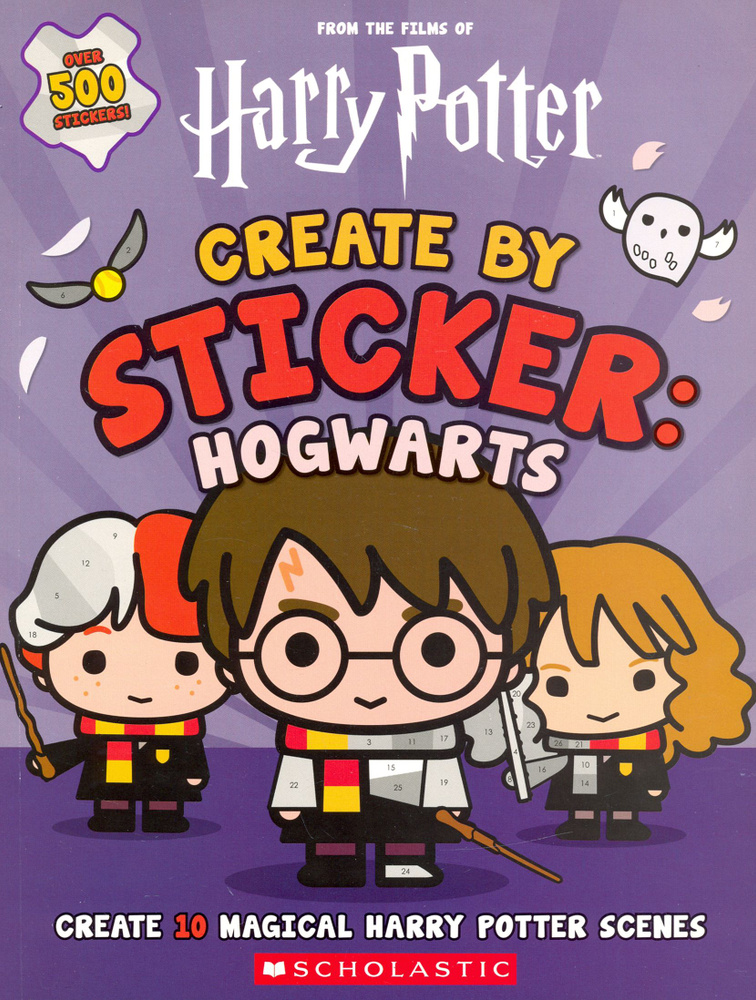 Harry Potter. Create by Sticker. Hogwarts / Книга на Английском #1