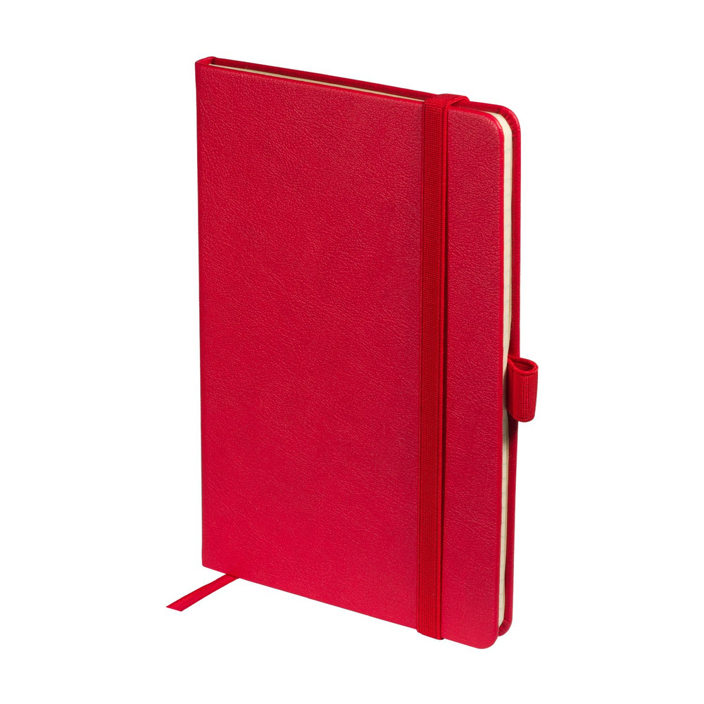 Блокнот для записей А5 на резинке Bruno Visconti CITY красный в линейку / кожаный ежедневник недатированный #1