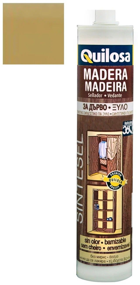 Герметик акрил-силиконовый для дерева Quilosa Madera Sintesel Дуб 280 мл.  #1