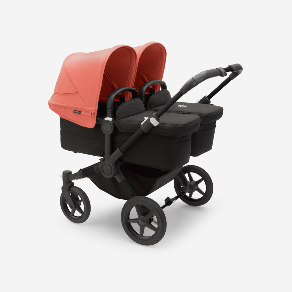 Коляска для двойни Bugaboo Donkey 5 Twin Black/ Midnight black/ Sunrise red #1