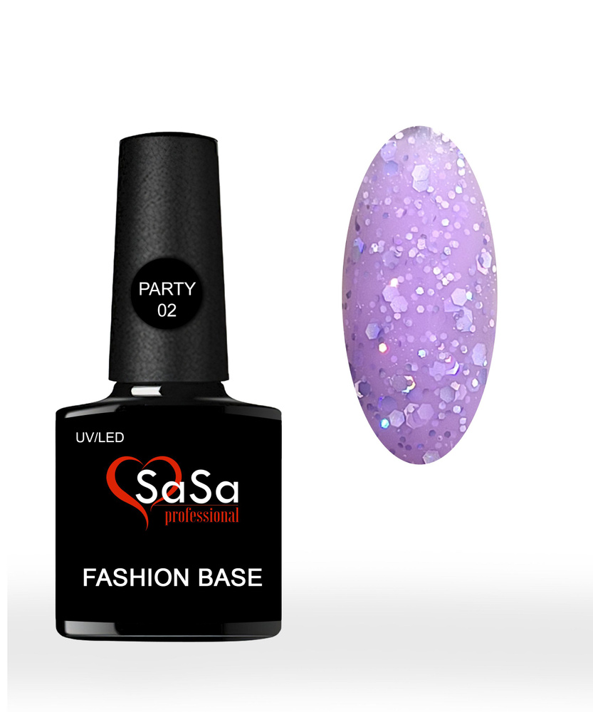 SaSa Цветная база Fashion Base PARTY 02, 8 ml #1