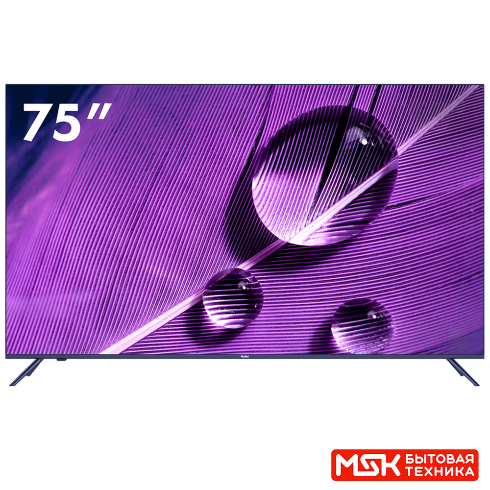 Haier Телевизор 75" 4K UHD, черный #1