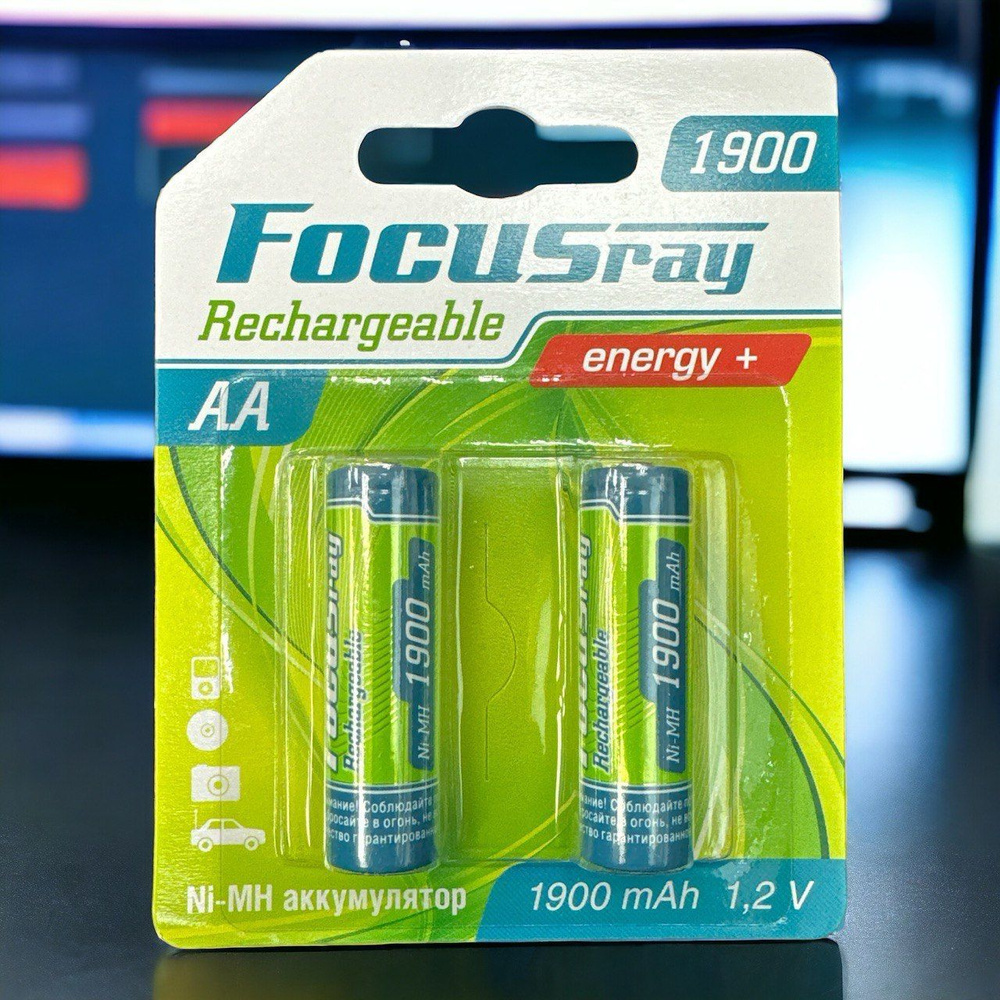 Никель-металлогидридный аккумулятор FocuSray Rechargeable AA 1900 mAh  #1