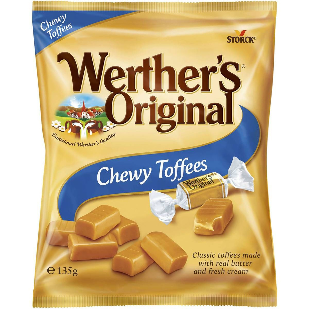 Конфеты Werthers Original Chewy Toffees, Классические ириски с настоящим сливочным маслом и свежими сливками, #1