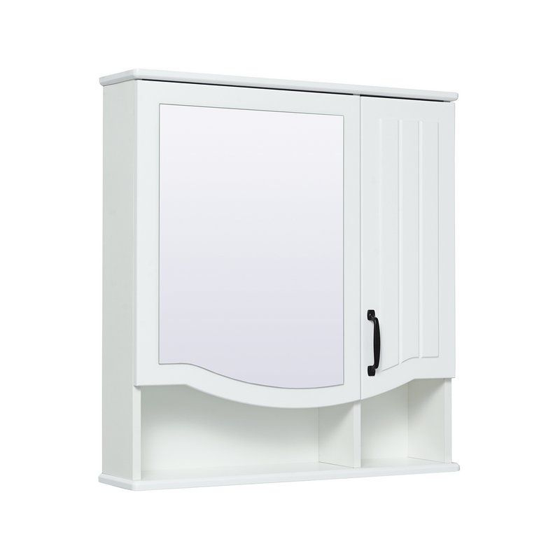 Зеркало шкаф для ванной / Runo / Марсель 65 / белый 