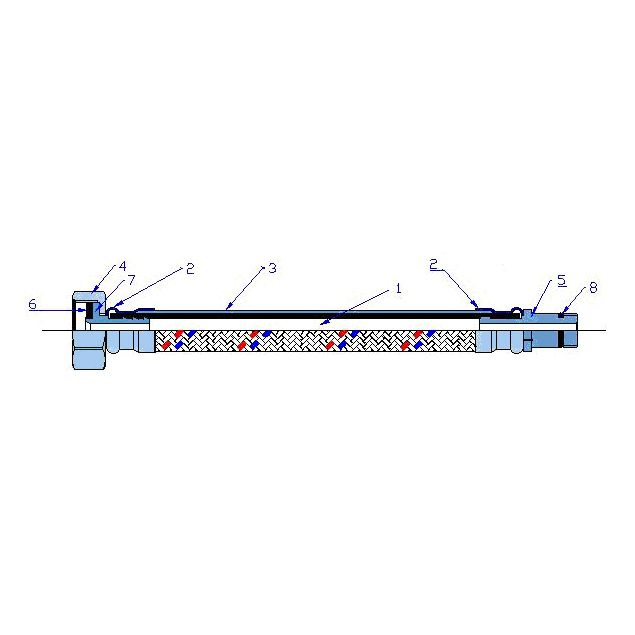 Комплект гибкой подводки Valtec VTf.005.IS: конструкция и материалы