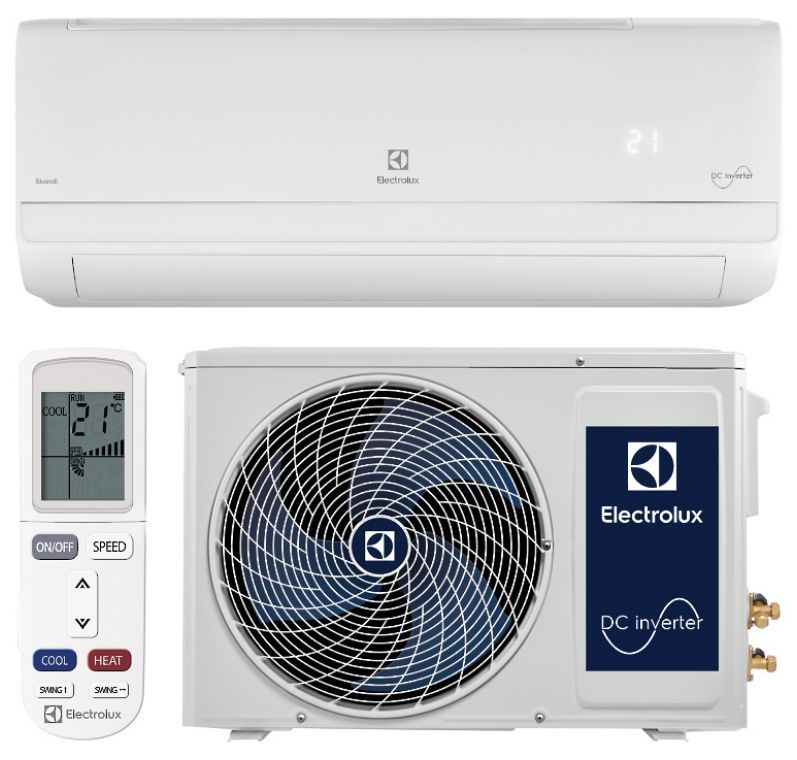 Инверторные сплит-системы Electrolux Skandi DC Inverter - это максимально полный набор функций, энергосберегающие технологии класса A и продуманный интерфейс с возможностью управления по WiFi.  Многофункциональность, эффективные технологии безопасности, долгий срок службы - лишь некоторые дополнительные преимущества DC-инверторной сплит-системы.  Особенности модели: Режимы работы: охлаждение/обогрев/осушение/вентиляция Стабильная работа от -20 до +55°C Автоматическое направление потока в 4 стороны Эргономичный пульт ДУ Антикоррозийное покрытие Blue Fin Автоочистка полного цикла + противоплесневая обработка Турбо-режим Автоматическая разморозка Авторестарт Таймер 24 часа Гарантия — 3 года