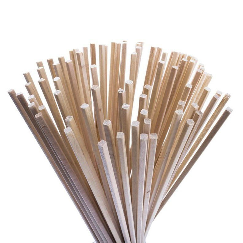 Деревянные палочки для сахарной ваты с квадратным сечением, 48 см 100 шт. для леденцов, для поделок