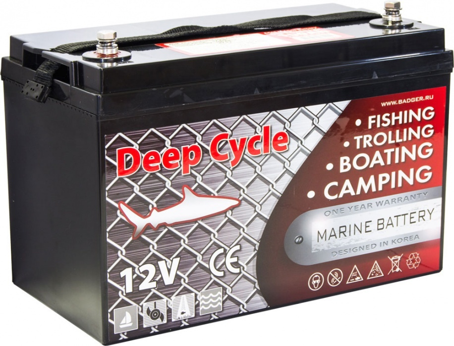 Тяговый аккумулятор для лодочного электромотора Marine Deep Cycle AGM 100Ah 12V  #1