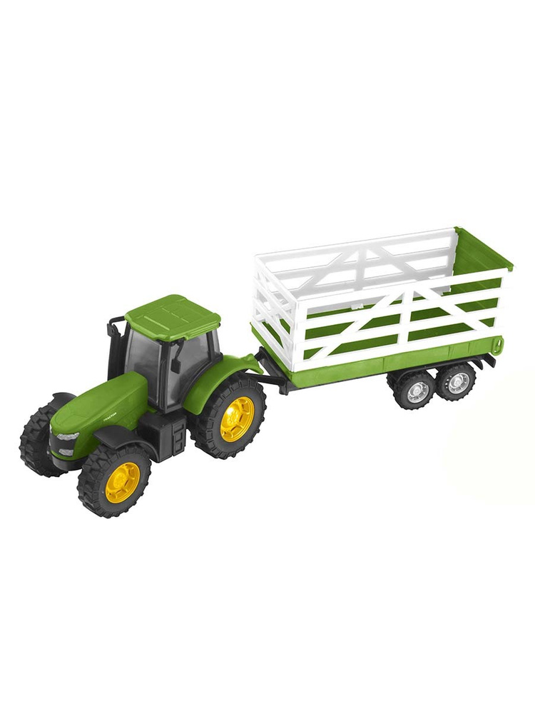 Большой трактор и трейлер (зеленый с прицепом) Teamsterz, 1372300.18  #1