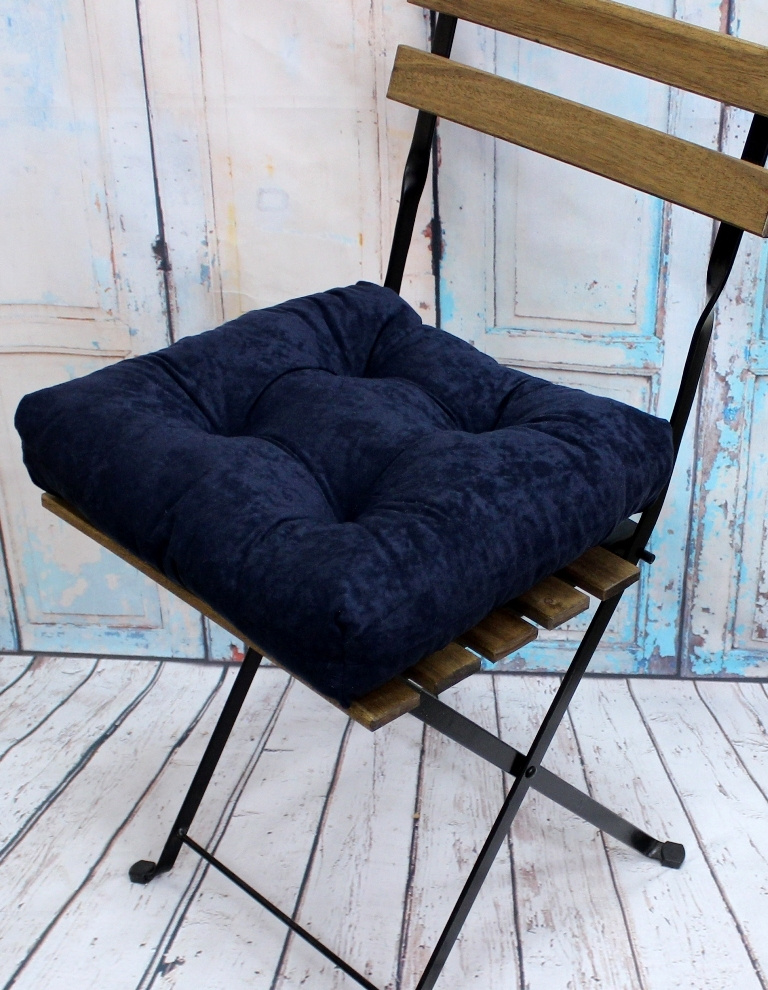 Подушка для сиденья МАТЕХ VELOURS LINE 40х40 см. Цвет темно-синий, арт. 37-231  #1