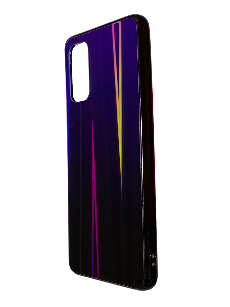 Накладка пластиковая Омбре с силиконовой окантовкой для Samsung Galaxy S20 фиолетовый  #1