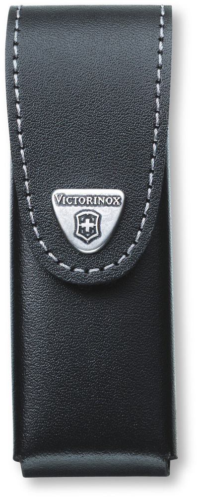 Чехол Victorinox для мультитулов и ножей 111 мм, до 3 уровней, на липучке, кожаный, черный  #1