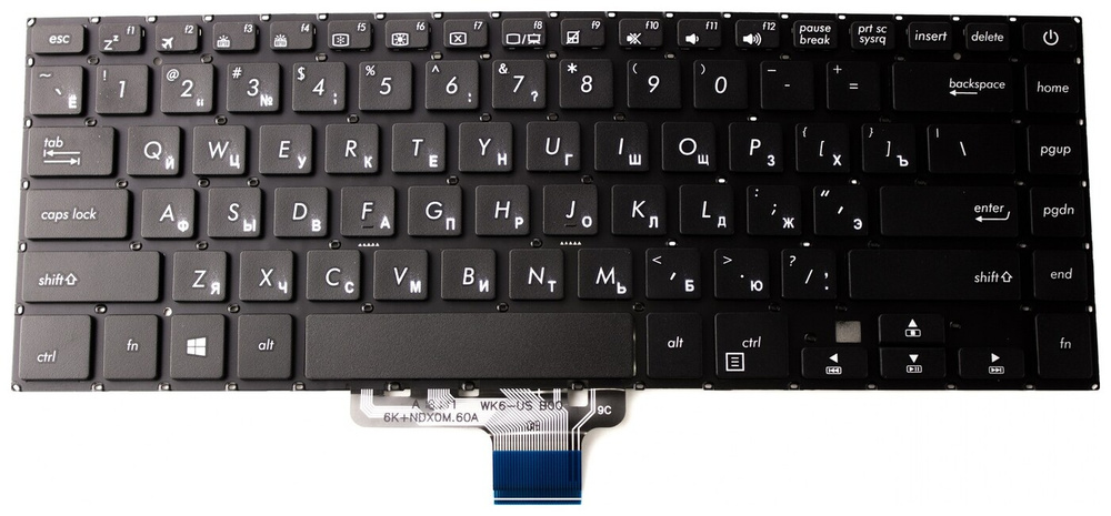 Клавиатура для ноутбука Asus X510UA S510UA P/n: 0KNB0-412BRU00 AEXAKG700010 9Z.NDXSQ.60R NSK-WK6SQ  #1