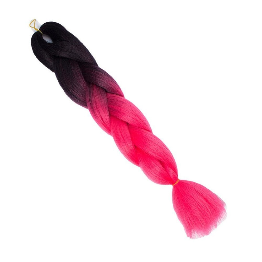 Канекалон для волос черный розовый #1