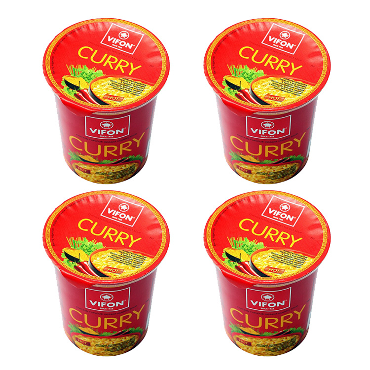 Суп-лапша быстрого приготовления курица Карри VIFON чаша (4 шт. по 60 г), Вьетнам  #1