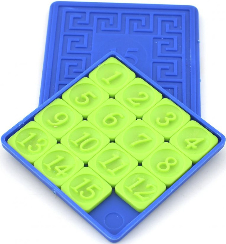 Развивающая логическая настольная игра "Пятнашки", математическая головоломка для мозга  #1