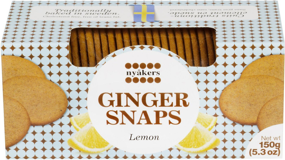 Хрустящее имбирное печенье Nyakers со вкусом лимона, 150 г #1