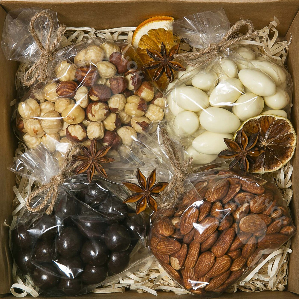 Подарочный набор орехов и сладостей ФУНДУЧОК № 6 (1 кг.) #1