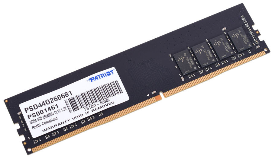 Patriot Memory Оперативная память Signature DDR4 2666 МГц 1x4 ГБ (PSD44G266681)  #1