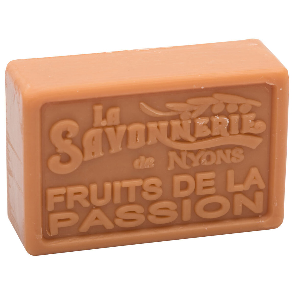 Твердое мыло для рук и тела маракуйя, прямоугольное 100 гр. La Savonnerie de Nyons, Франция.  #1